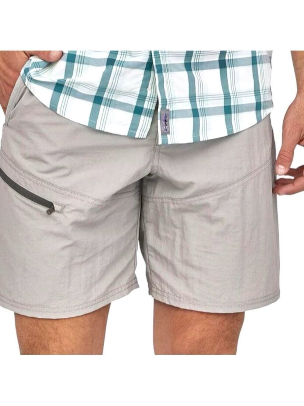 Patagonia Sandy Cay Shorts Light Nylon Men Sz S Khaki Tan Casual Hiking Fishing